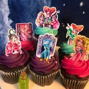 Hocus Pocus Resin Planar Cupcake Toppers 6 Pc Set
